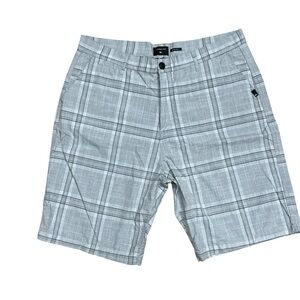 Quicksilver Men's Gray Plaid Shorts regular fit